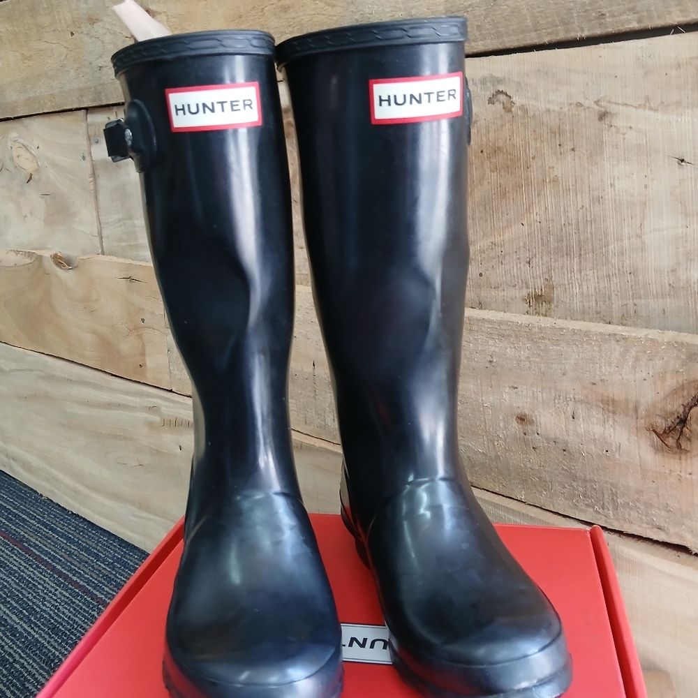 New Hunter original big kids rain boots 💦 1 B / 2 G - Picture 3 of 7